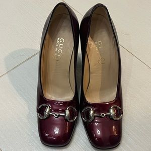 Burgundy Gucci Heels